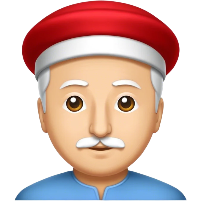 Sırıtan emojinin üstünde mavi şapka emoji