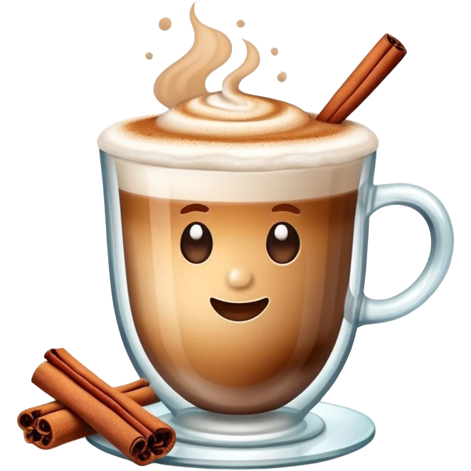Raf coffee in a glass cup emoji