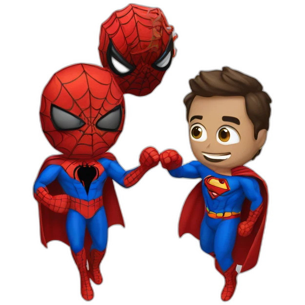 Spiderman vs superman emoji