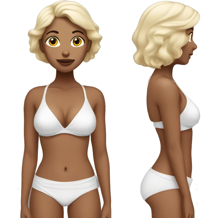 White women in bikini ￼ emoji