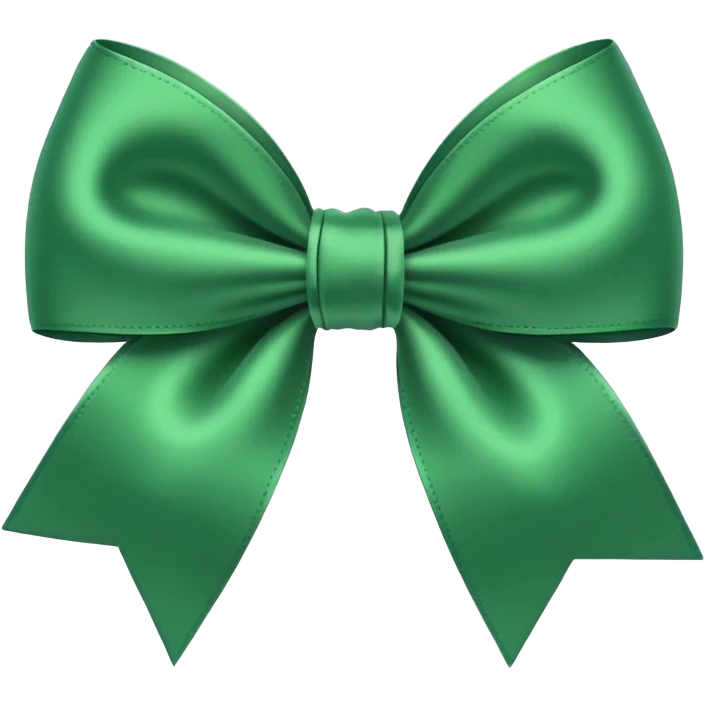 Green bow emoji