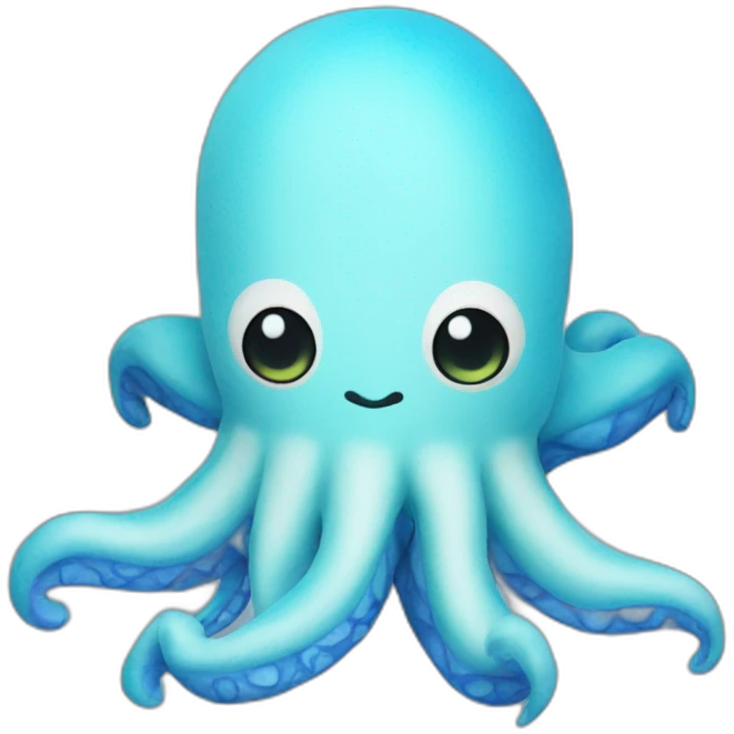 blue plush squid pillow emoji