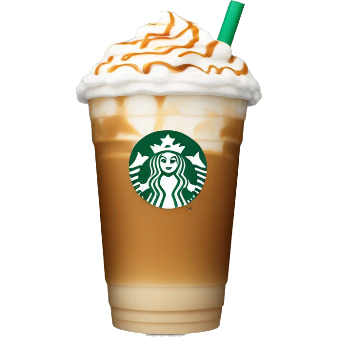Starbucks venti caramel latte iced emoji