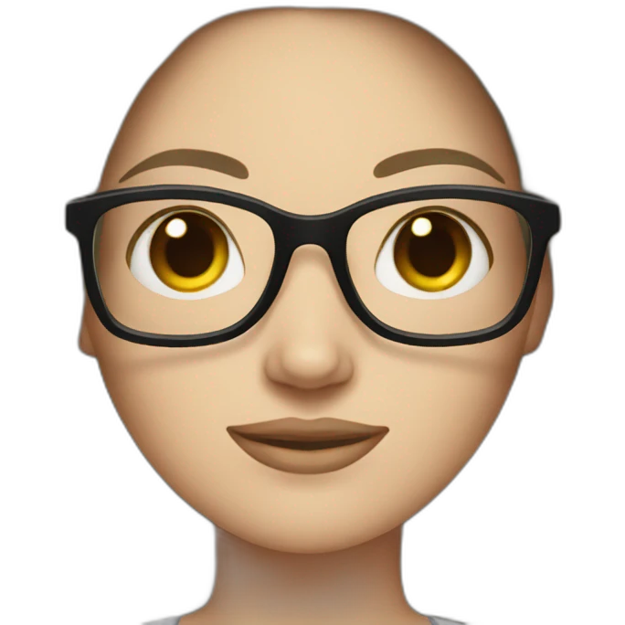 white woman long black hair glasses emoji