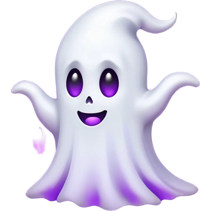 ghost coming out of purple fire emoji