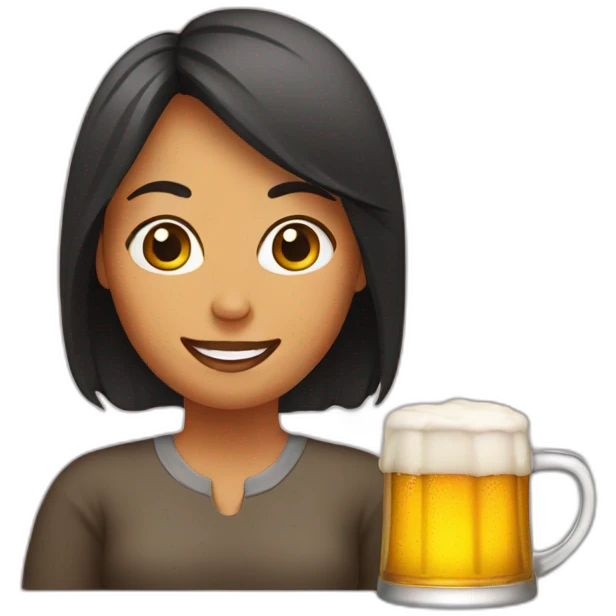 Women beer emoji