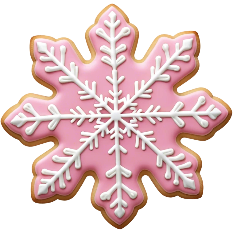 Light pink snowflake cookie emoji