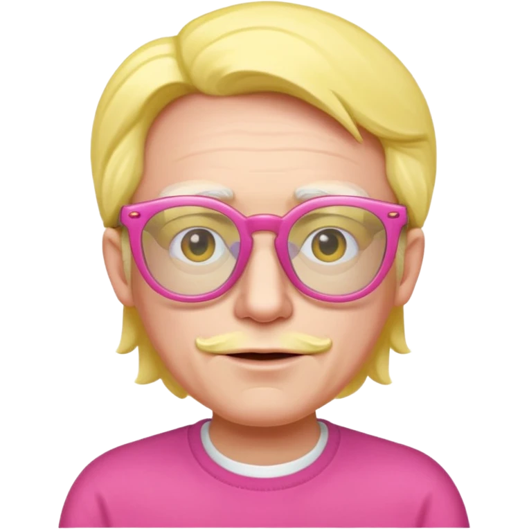 spamton from deltarune with his iconic pink and yellow glasses emoji