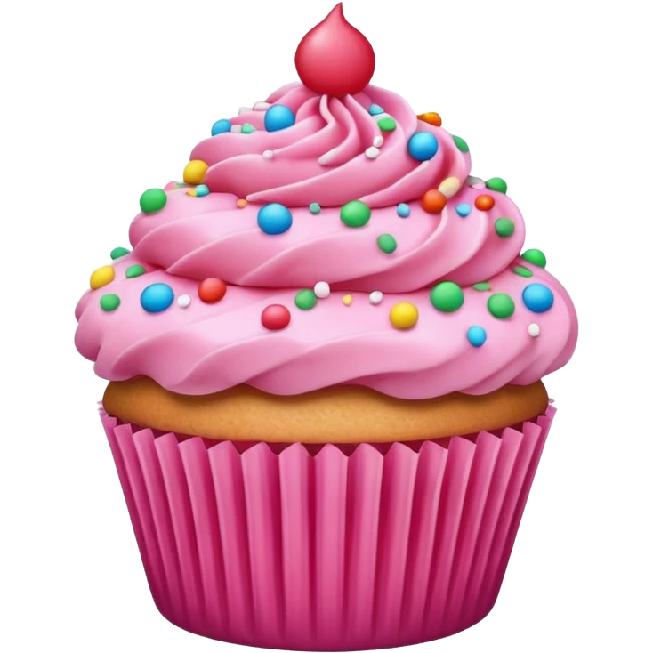 Cupcake with pink icing emoji