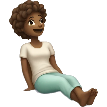 lazy girl laying in bed happily emoji
