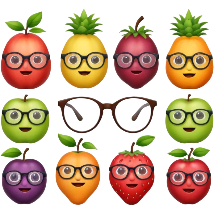 fruit with glasses emoji