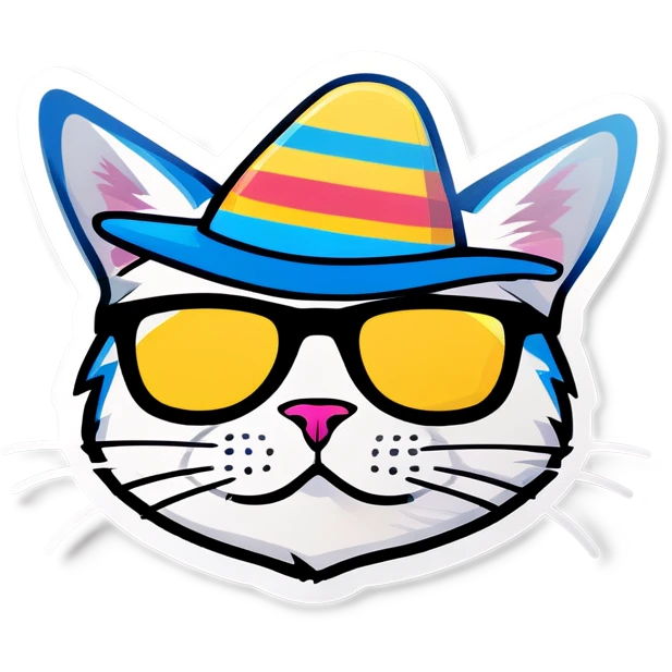 Gato con gafas y sombrero cordobés emoji