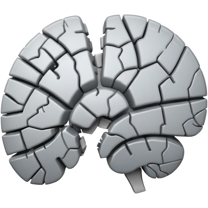 a broken brain emoji