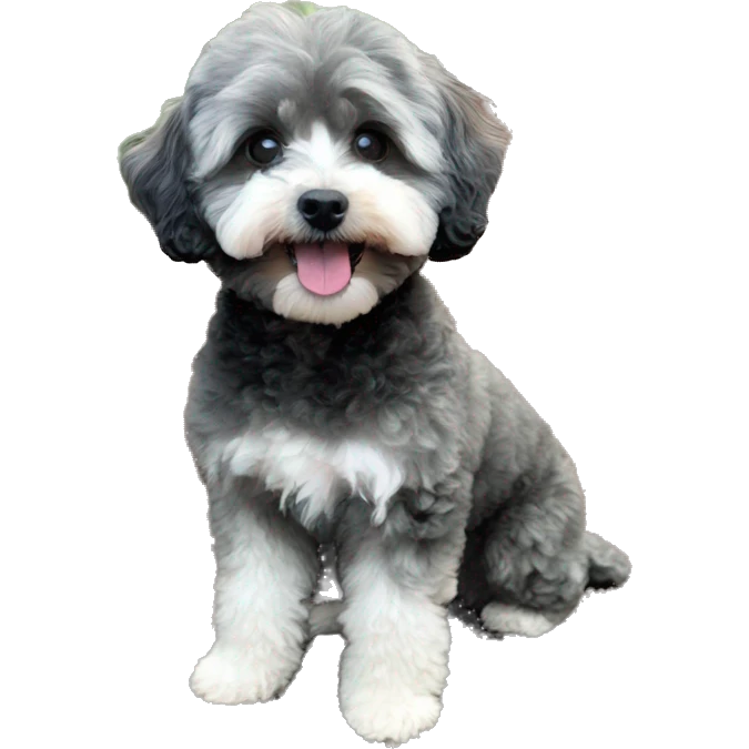 curly black maltipoo emoji