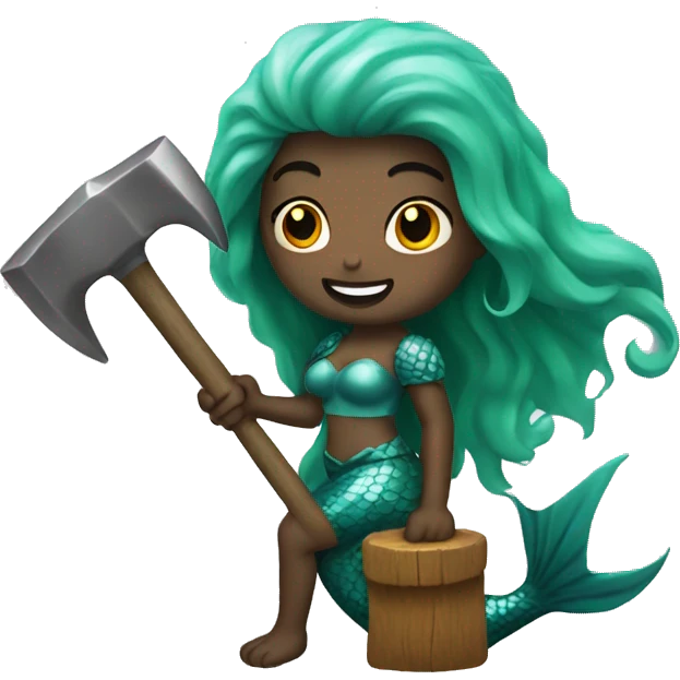 mermaid with a hammer emoji