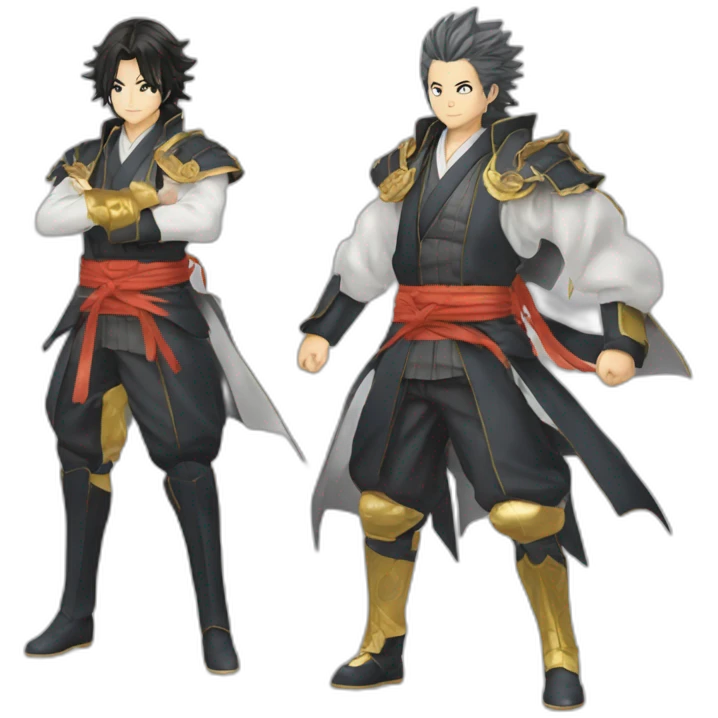 Create a combination of Gojou Satoru and Kioyuro Rengoku emoji