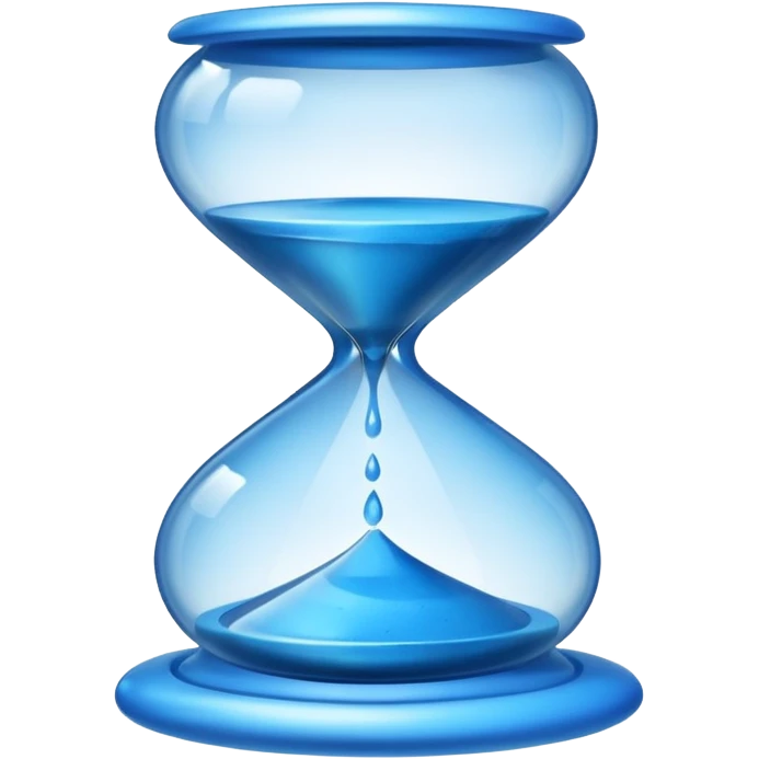 blue sandclocks emoji