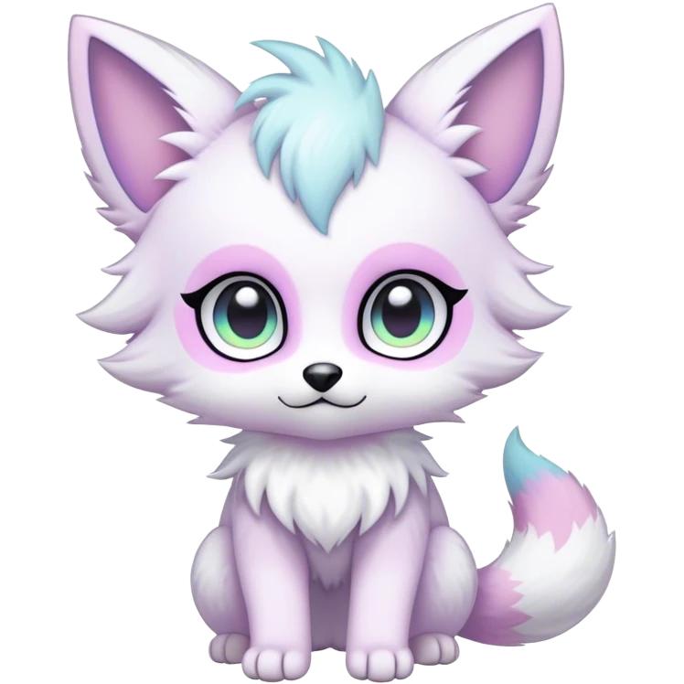 Kawaii pastel edgy colorful ethereal anthro fursona Fakemon emoji