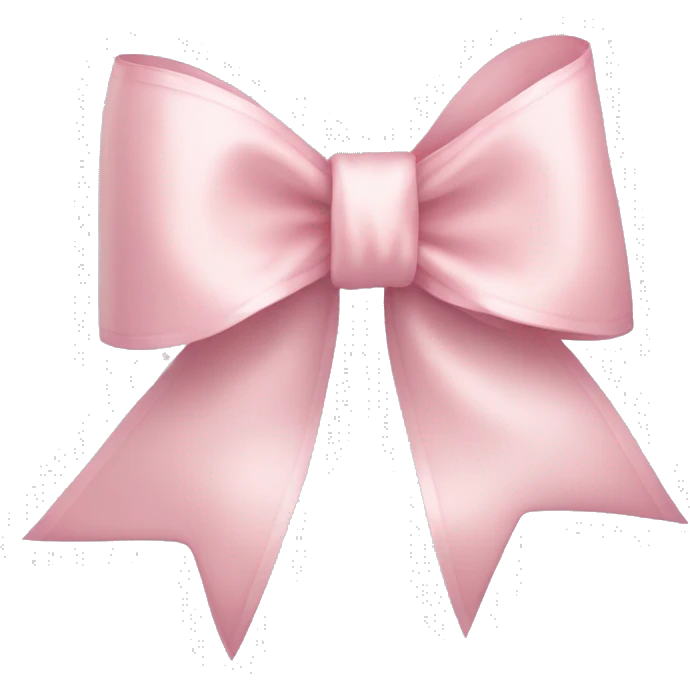 light pink ribbon bow emoji