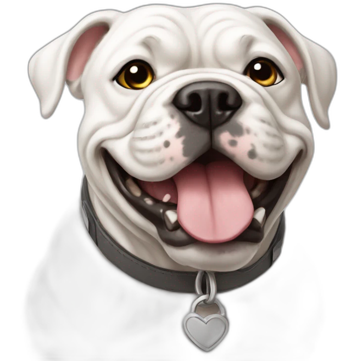 white continental bulldog emoji