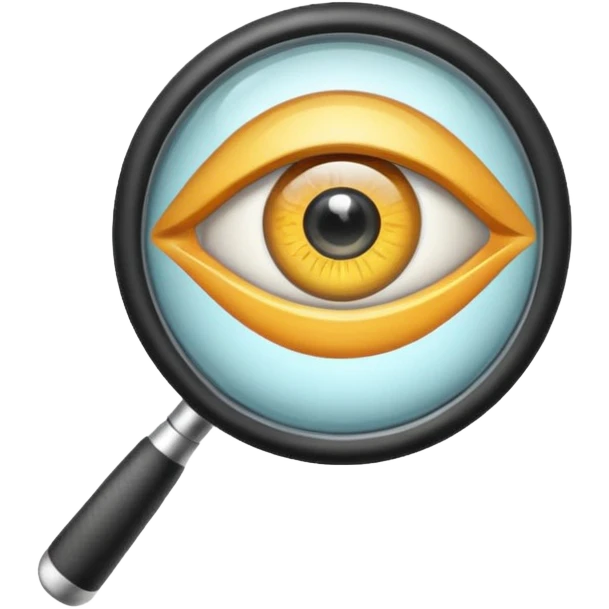 magnifying glass with eye emoji
