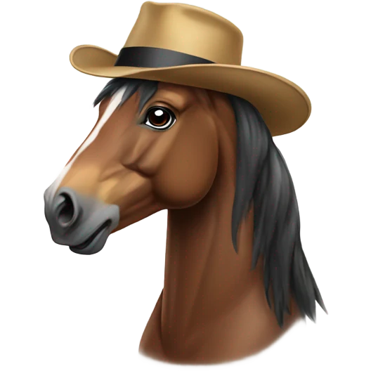 Horse with a hat emoji