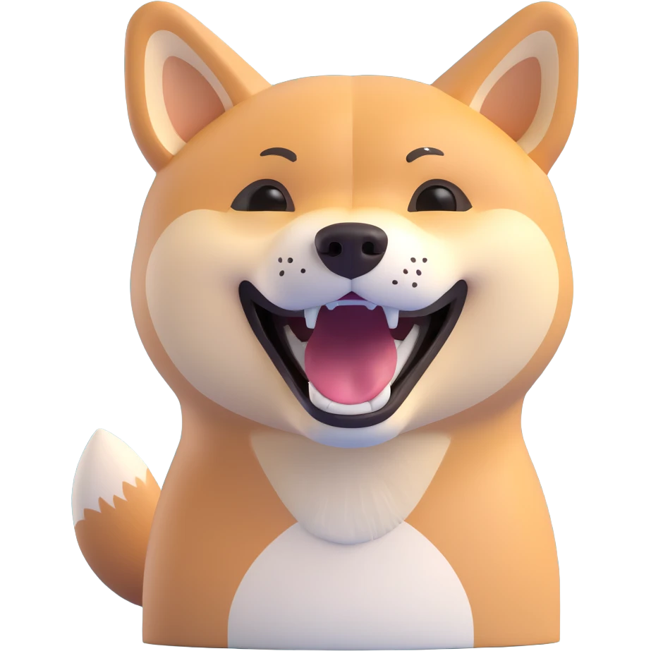 shiba inu laughing emoji