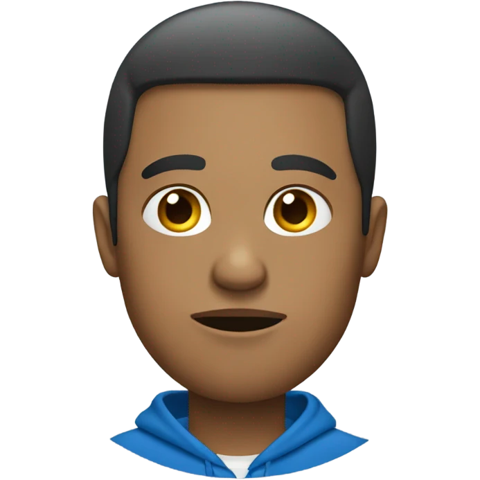 Bored driver wearing a blue hoodie emoji