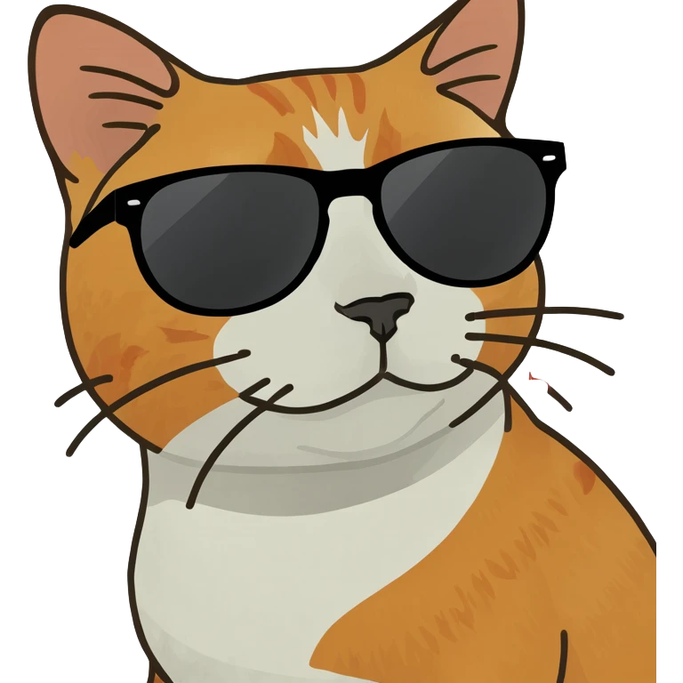 Cat with sunglasses emoji