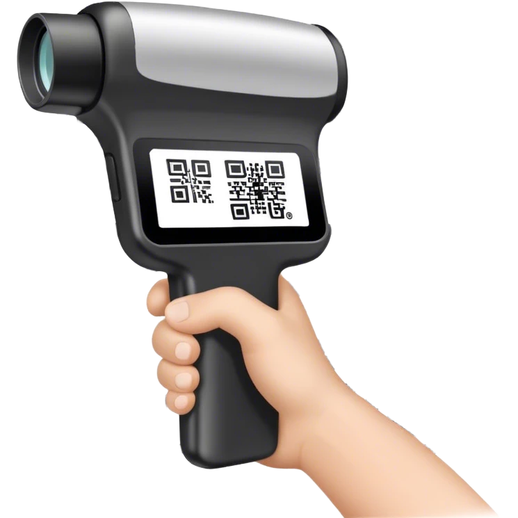 simple barcode reader reading a qr emoji