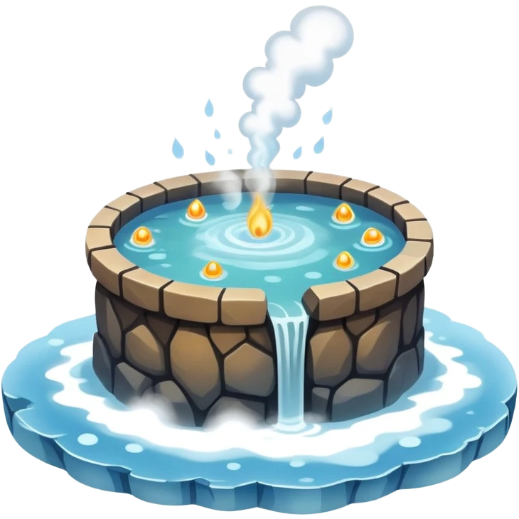 hot springs bubbling emoji