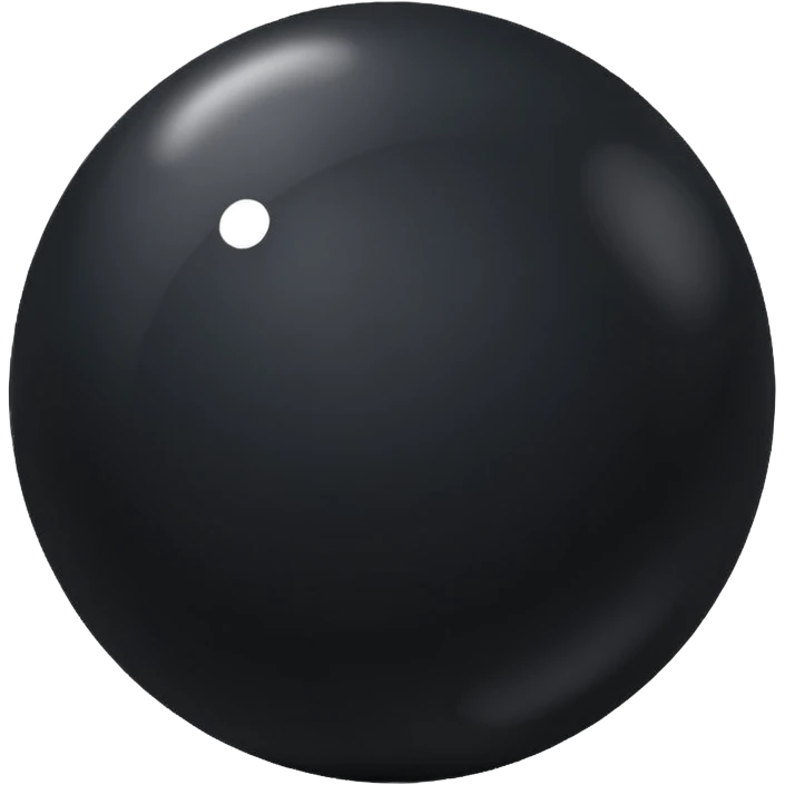 Black ball with text Control panicov emoji
