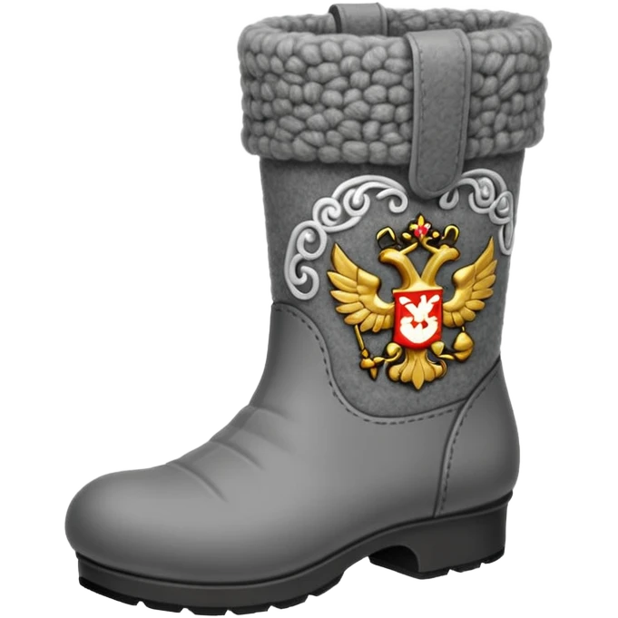 Russian felt boots made of wool emoji