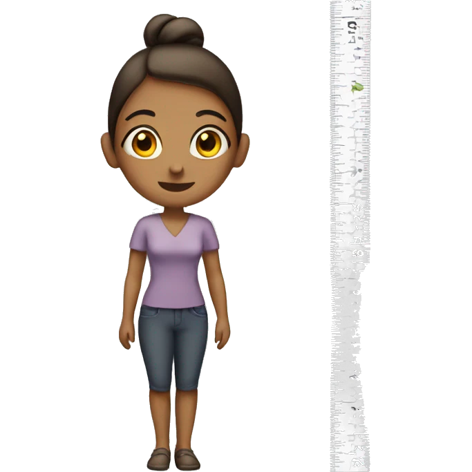 woman's measuring emoji