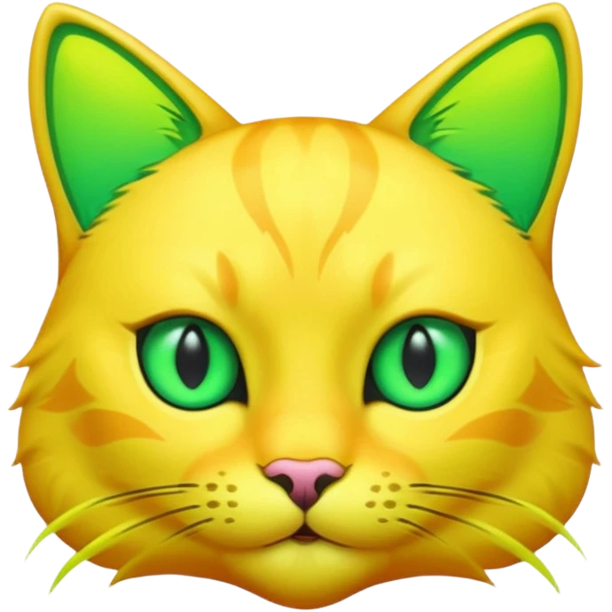 neon yellow cat emoji