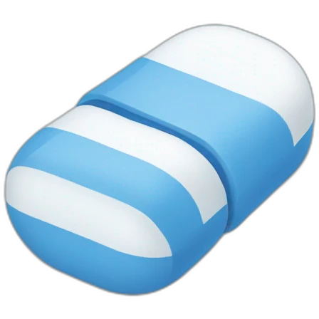 blue and white bi color pill open emoji