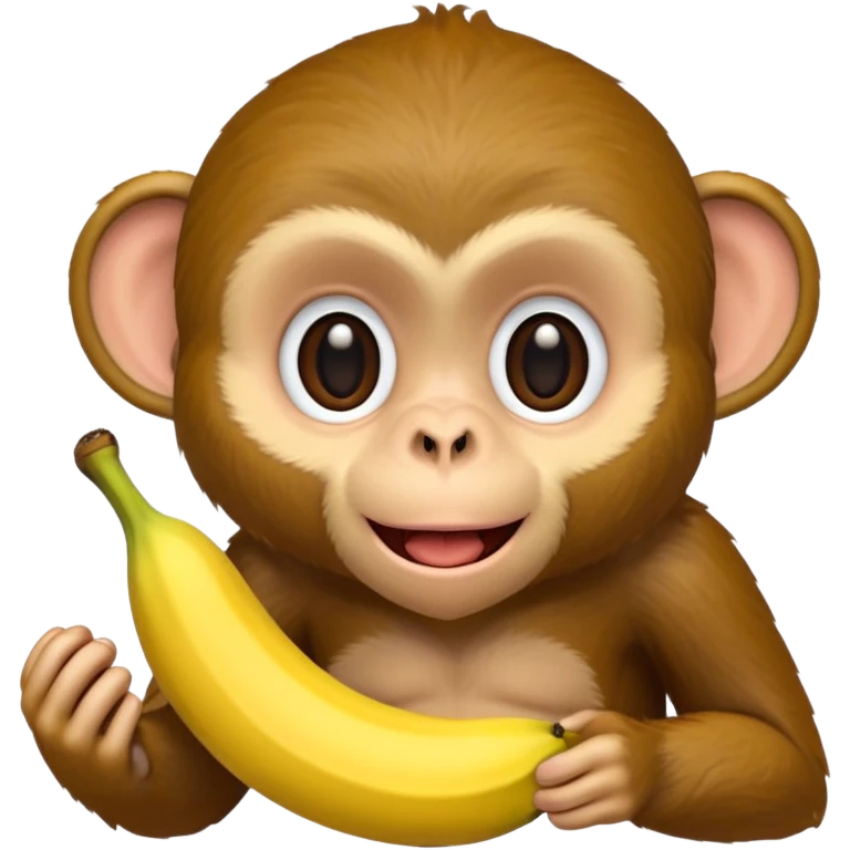 monkey eating banana emoji