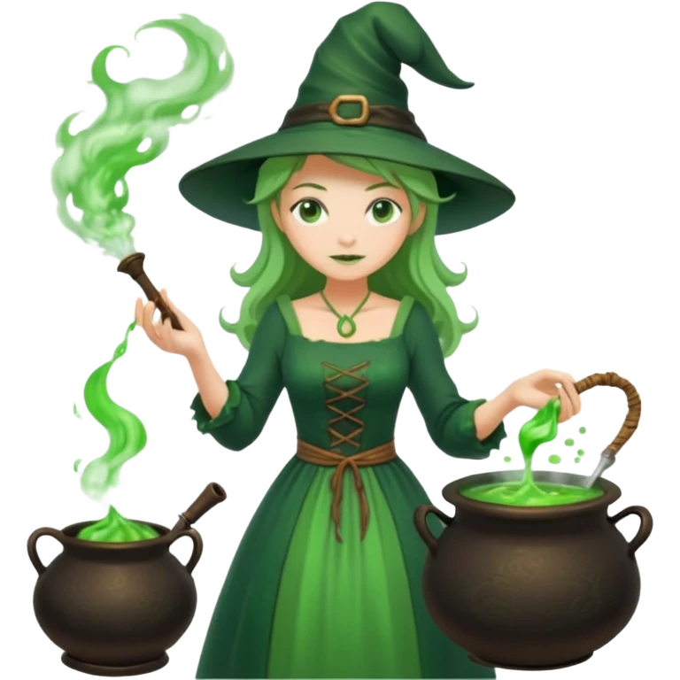 green witch cooking potion emoji