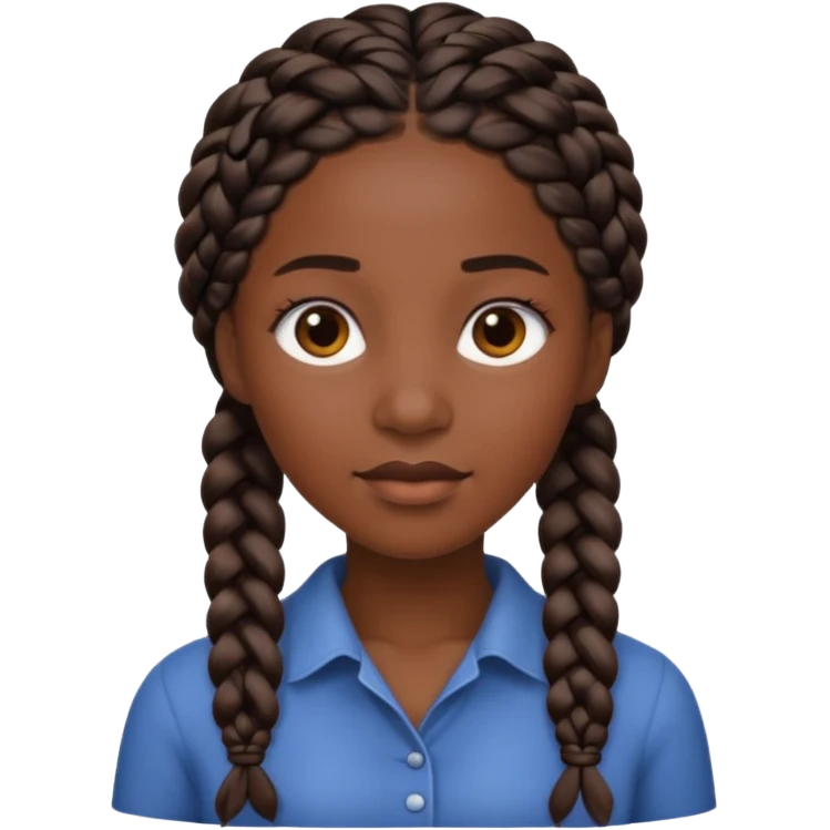 Black woman with braids  emoji