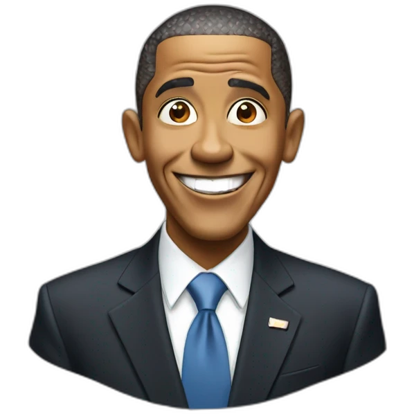 Barack obama happy surprised emoji