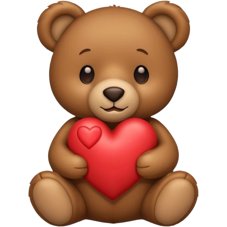 Teddy with heart emoji