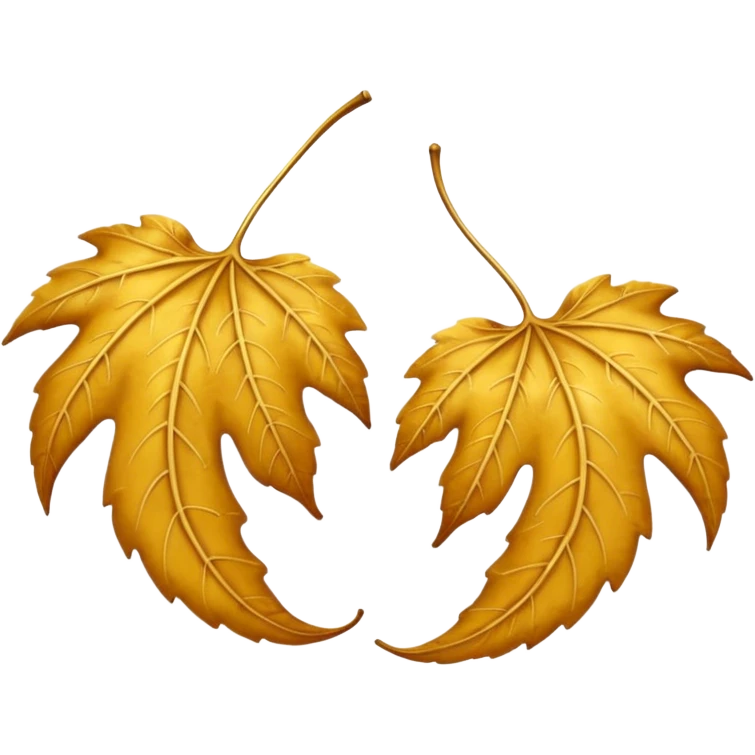 Falling golden 2 leaves emoji