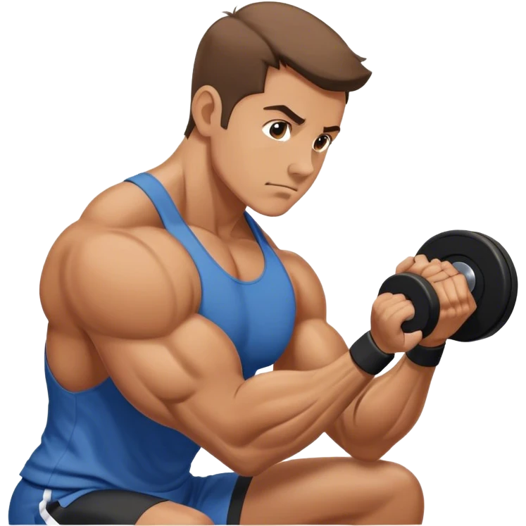 man weighted wrist curl emoji