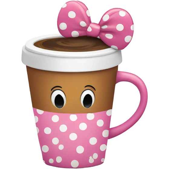Minnie Mouse coffee emoji