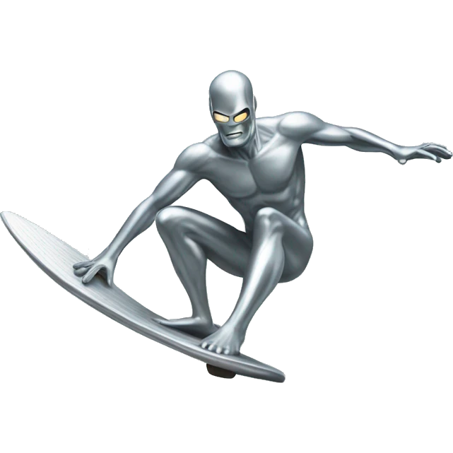 Silver surfer surfing emoji   emoji
