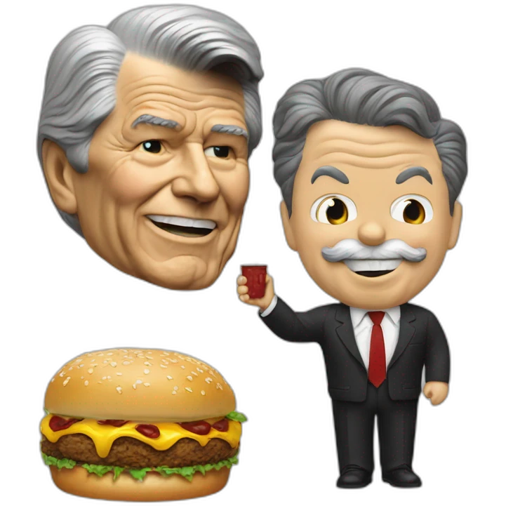 ronald reagan eating karl marx emoji