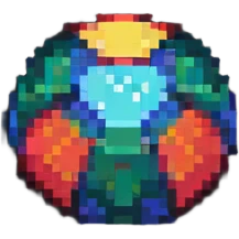 top view of an object in pixel art style emoji