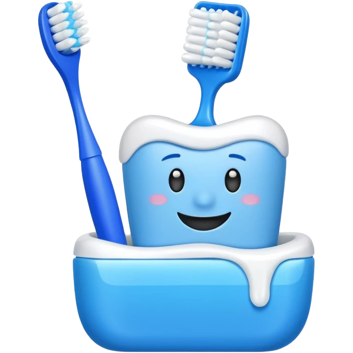 toothpaste and toothbrush emoji