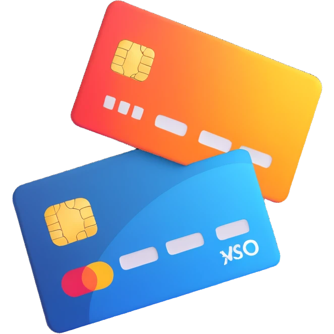 3D style credit card icon, no text emoji