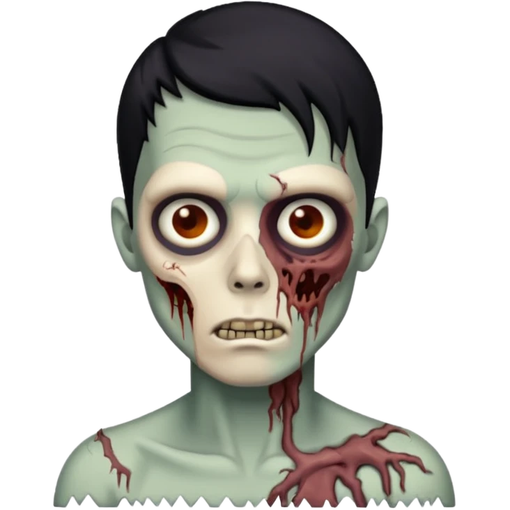 zoombie boy black hair emoji